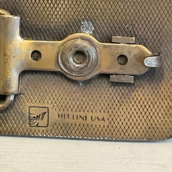 Vintage Hit Line USA Gold Wing Belt Buckle Honda Motorcycle Biker Retro - Picture 5 of 6